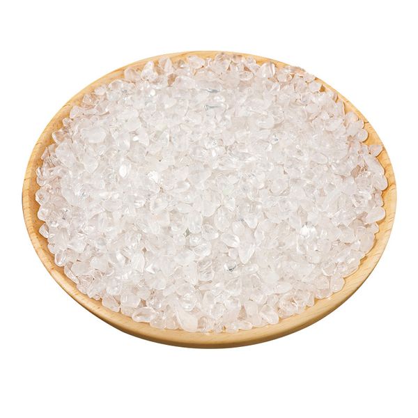 Natürlicher weißer Kristall, zerkleinerter Stein, mineralischer Heilkristall, Art Reiki Rohenergie-Edelstein, entmagnetisierter Quarz. 1 Packung enthält 100 Gramm