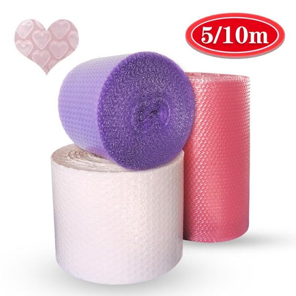 Brocada de presente 10m/5m em forma de coração Mini favores de festa de rolos de bolhas de ar e presentes caixa de embalagem decoração de casamento rosa roxo filmgift