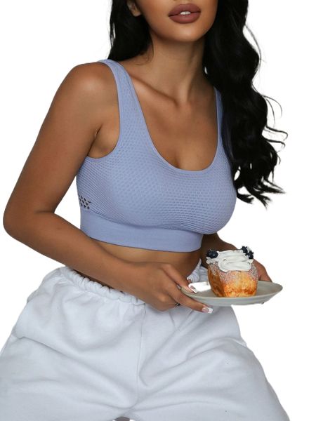 

waffle knit hollow out bralette w81c#, Black;red