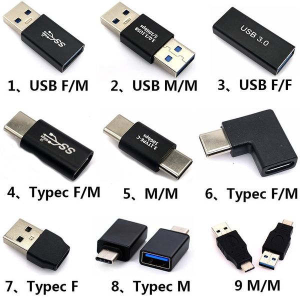 Altri accessori per l'illuminazione 1 pz USB 3.0 tipo C maschio a femmina adattatore connettore USB OTG 3.0 cavo mini convertitore altro