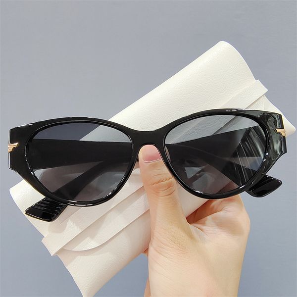 

fashion cat eye small frame sunglass new hip-hop men women eyewear trendy luxury brand digner vintage lady female shad, White;black