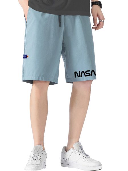 

men letter graphic patched detail shorts w9s4#, White;black