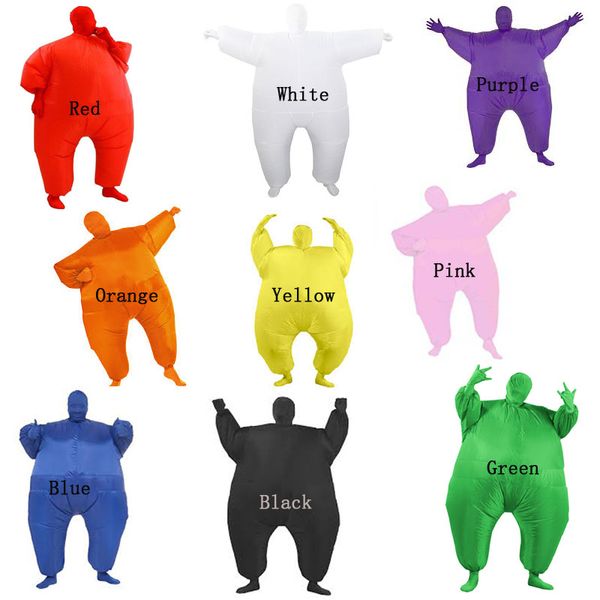 

mascot doll costume club suit inflatable suits air blow up blue green white purple color full body halloween party costume jumpsuit, Red;yellow