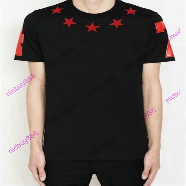 

2020 summer designer luxury give mens clothing embroidery star 7 4 t shirt women short sleeve tshirt fashion t-shirts cotton casua271x, White;black
