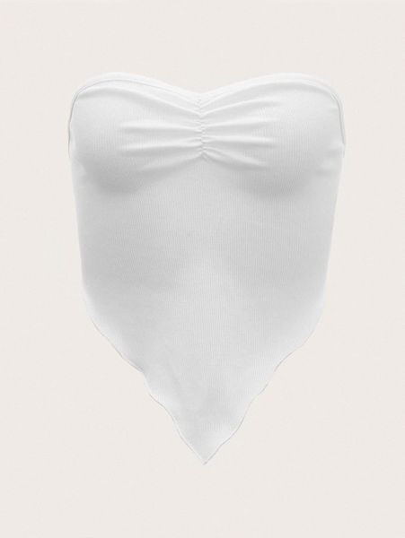 

ruched front bandana tube v7ac#, White