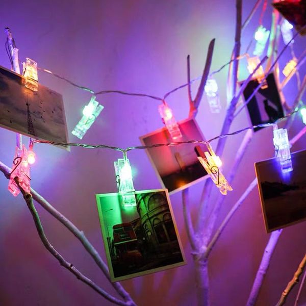 Strings LEDs Po Clip Lights USB Batteriebetriebene dekorative String Weihnachten Jahr Hochzeit Party Holiday Fairy LightsLED LEDLED LED