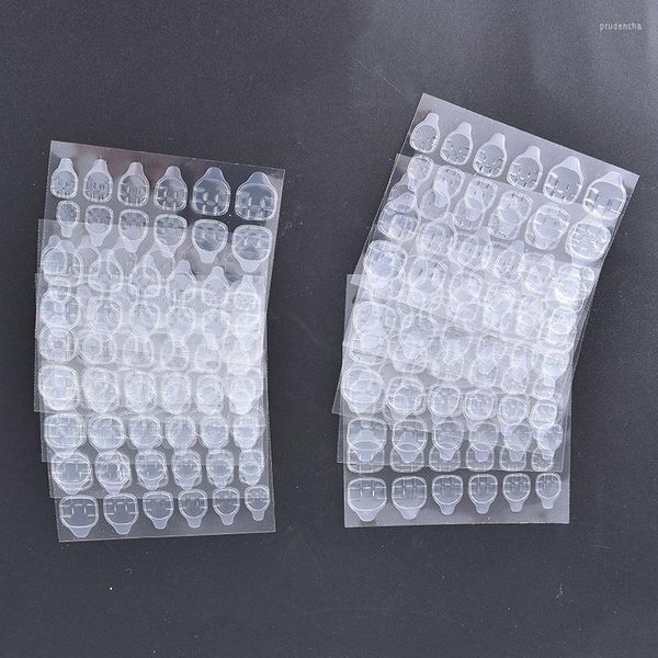 Ложные гвозди 10sheet/Pack Двусторонние клейкие ленты наклейки с прозрачными наконечниками для ногтей.