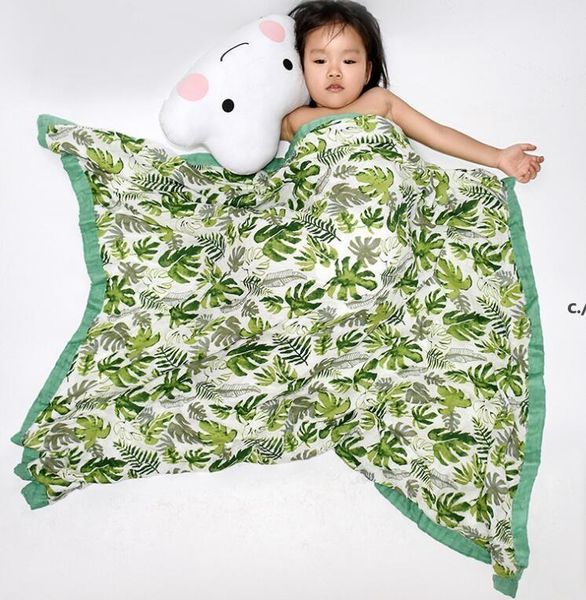 Младенческие банные полотенца напечатаны Muslin Home Textile Четырехслойный бамбуковый ватный марли полотенце, обернутые INS Baby Booket 27 Designs CCA13109