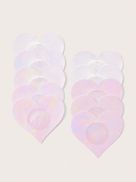 

5pairs heart shaped nipple cover p0wz#, Black;red