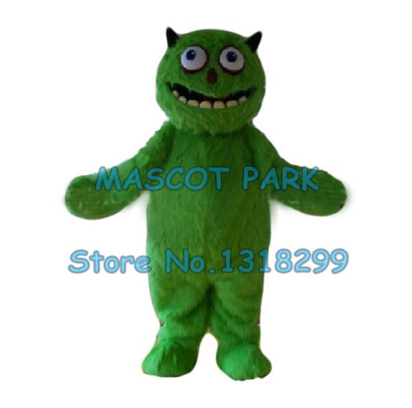 Mascote boneca traje mascote longo pelúcia verde monstro monstro mascote traje tamanho adulto monstro monstro tema anime cosply trajes fã de carnaval