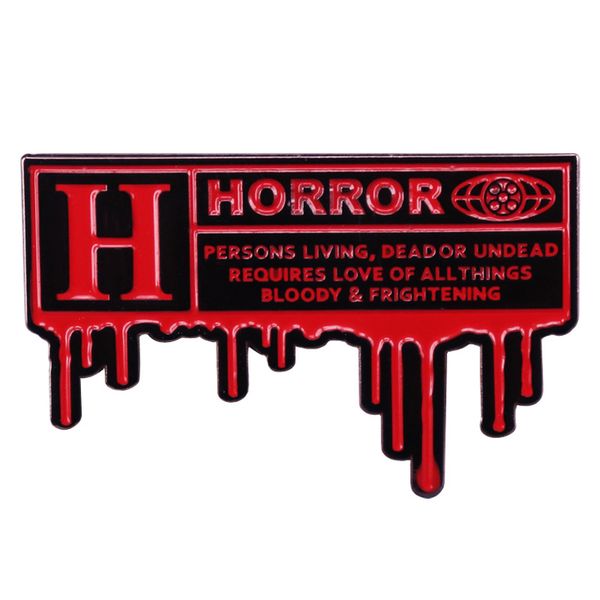 

halloween killer movie terrorist living dead brooch emblem, Blue