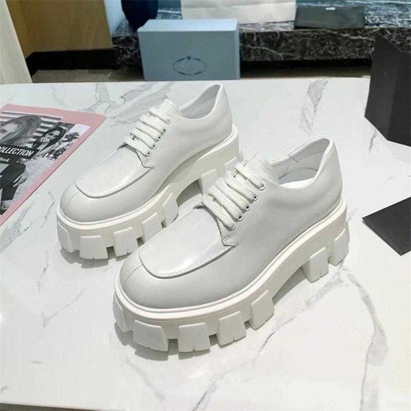 

designer women platform casual shoes cowhide rubber loafers black patent leather sneakers leisure dress shoe round toe slip-on chunky loafer
