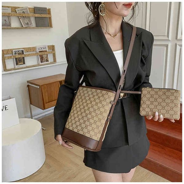 

handbag lattice bucket bag style texture single shoulder bag factory store online