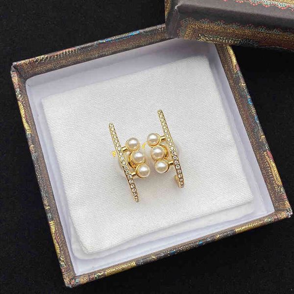 

earrings pearl front and back brass earrings female star red style, Black