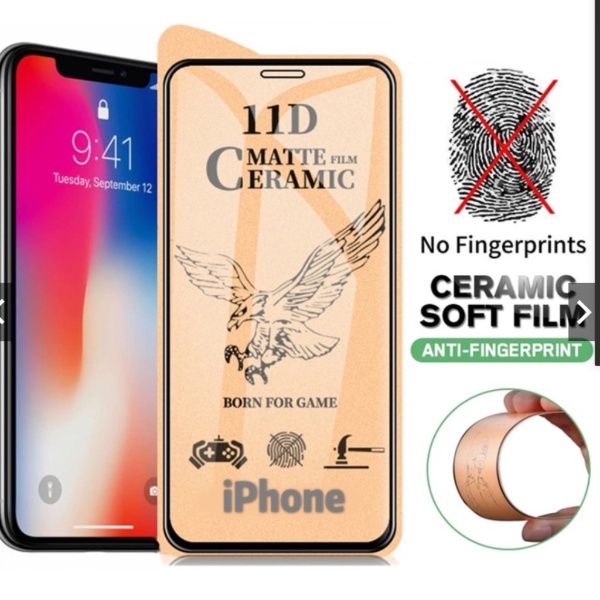 Proteggi schermo opachi per Iphone 11 12 13 14 15 Pro Max X XS XR 6S 7 8 Plus Senza impronte digitali