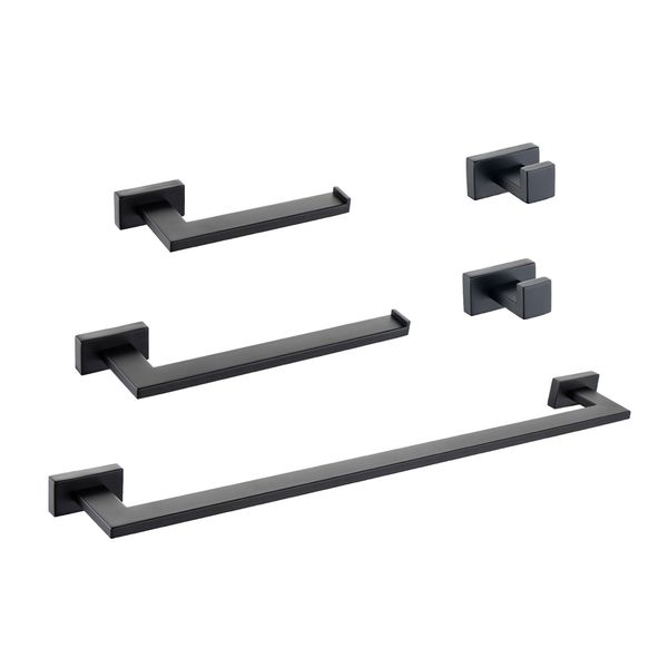 

towel racks 5- piece bathroom hardware set