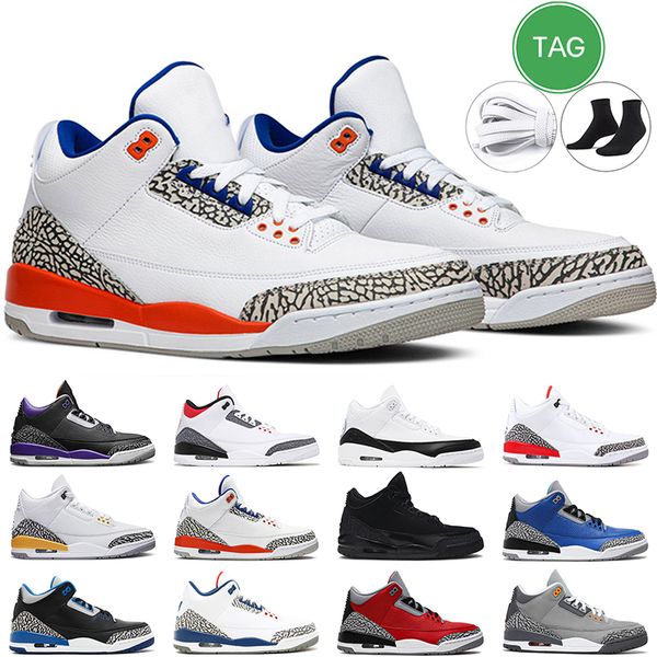 

og men basketball shoes 3s 3 retro georgetown racer blue black cat throw line unite unc pine green cement varsity royal mens trainer sports