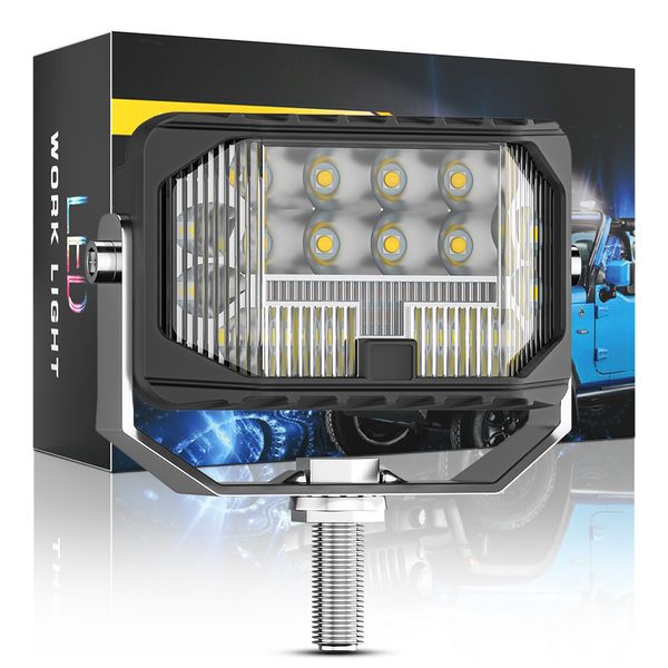 DXZ 3 Zoll 21 LED-Arbeitsscheinwerfer, Flutlicht, Motorrad-Zusatzscheinwerfer, Automobil-Tagesfahrlampe, universell für ATV-Autos