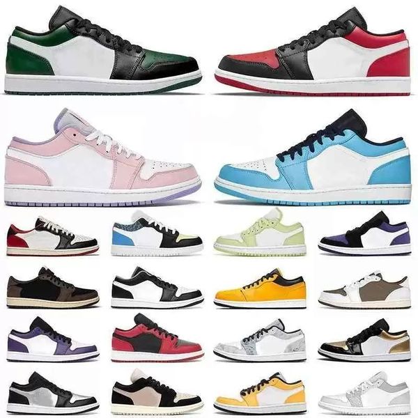 

low 1 basketball shoes 1s unc reverse bred mens sports trainers royal toe laser ge university blue black light smoke grey women sneakers