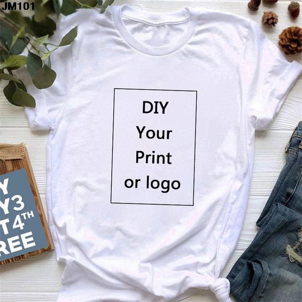 

custom mens fashion tshirt customized printed casual t shirt harajuku womens diy your like po or white tshirt 220609, Black