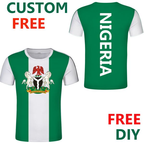 Nigeria T Shirt DIY kostenloser benutzerdefinierter Name Black T Shirt Jersey Nation Flag Guinea Text P o n lässige T -Shirt -Kleidung 220614