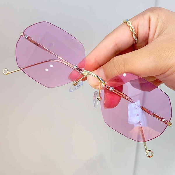 

irregular polygon rivet framels trimming sunglass 2021 new women's fashion net red plain sunglass, White;black