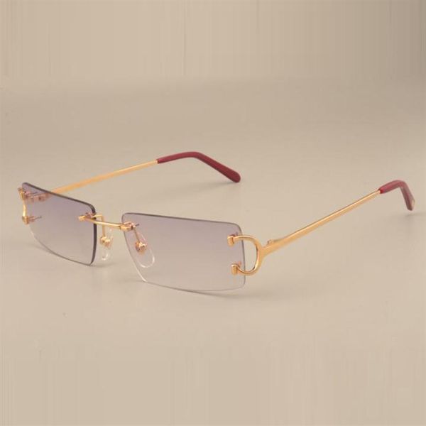 

plain sunglasses 4193827 with small rectangle lenses and metal big c arms242b, White;black