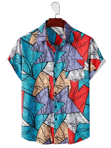 

men allover print shirt u2kg#, White;black