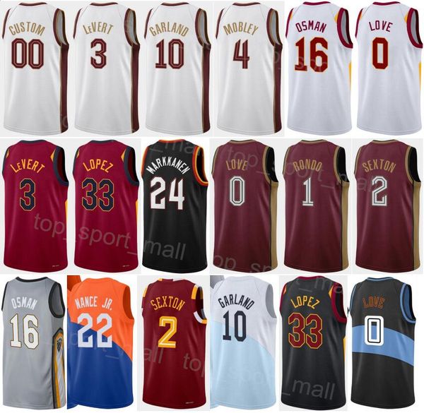 Serigrafia Uomo Donna Basketball Statement Lauri Markkanen Jersey 24 Kevin Love 0 Isaac Okoro 35 Robin Lopez 33 Caris LeVert 3 Raul Neto 19 Ochai Agbaji 30 Classic