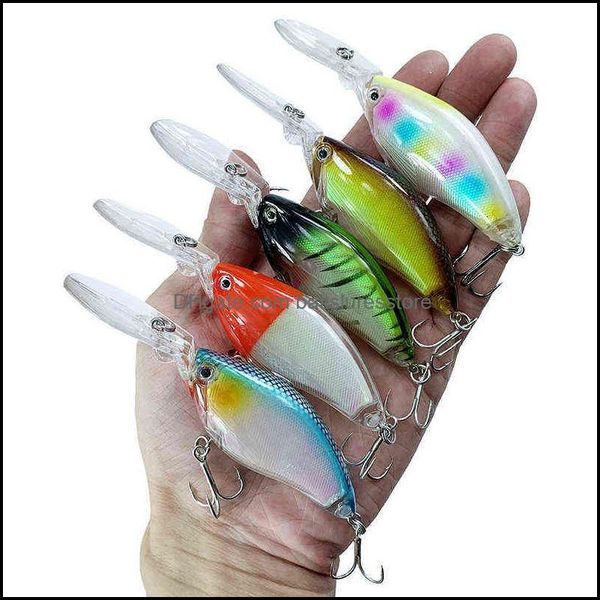 

baits lures fishing sports outdoors 5pcs 18g deep diving crank minnow crankbait swimbait long tongue trolling wobblers big fi