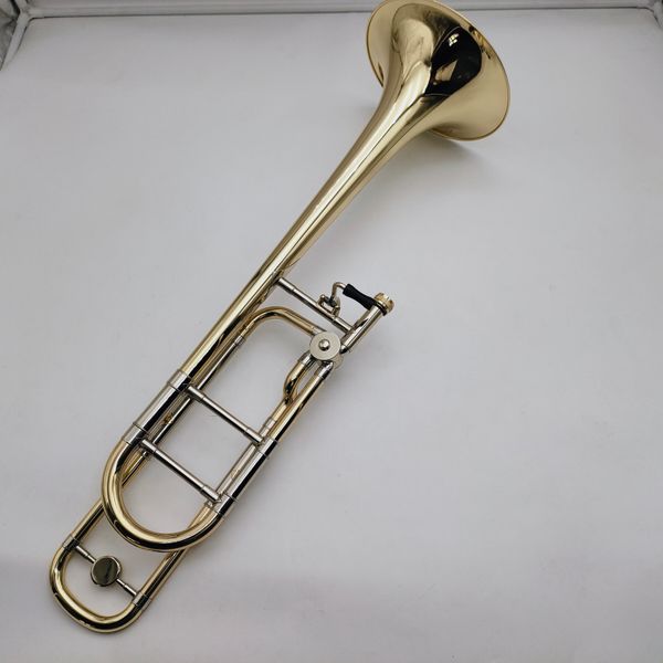 

high qulaity bach tb 450 b bb/f tenor trombone brass lacquered gold plated professional musical instrument with mouthpiece case