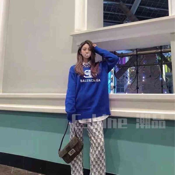 

li5q correct edition of paris fashion brand family loose men's and women's sweater trendsame star, Black