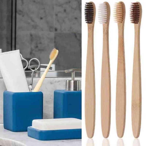 

toothbrush ecological bamboo toothbrush wood cork medium brush oral care 0312