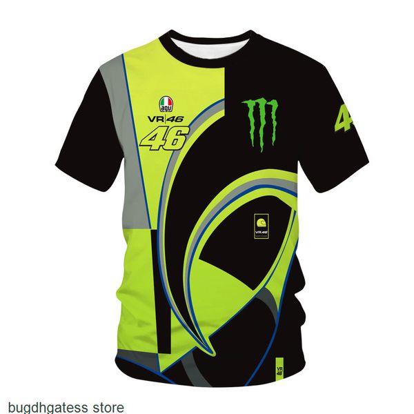 Ua94 2022 F1 Team Racing Mens Camisetas Vr46 Curto Cross-country Motocicleta Locomotiva Impressão Verão Bicicleta Sportswear Top