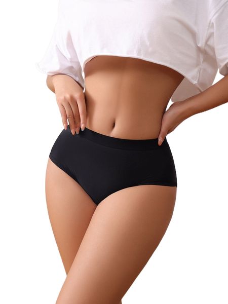 

solid no show panty 1184#, Black;red