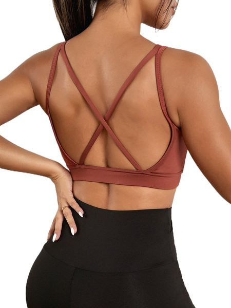 

crisscross backless sports bra z0yc#, Gray