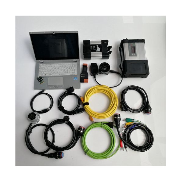 Auto Diagnose-Tools für BMW ICOM Nächster MB Stern C5 SD Connect 5 WiFi Multiplexer und Kabel 1 TB SSD Neueste Software verwendet Laptop CF-AX2 8G I5 CPU-Touchscreen