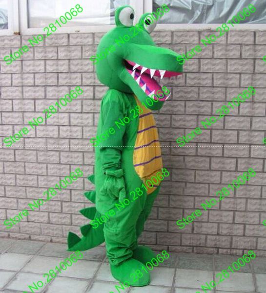 

mascot doll costume make eva material helmet green crocodile mascot costumes cartoon apparel birthday party masquerade 911, Red;yellow