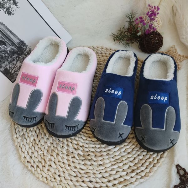 

winter cute indoor warm home stylish plush slippers women luxury slippers, Black