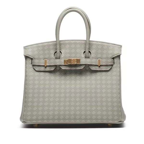 

pearl grey designer classic bag 25cm 30cm h brand luxury bag genuine leather fashion