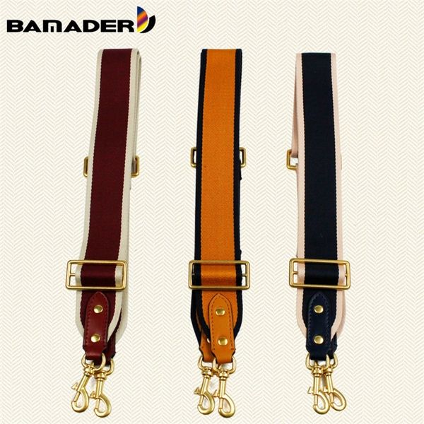 

bamader adjustable woman wide bag strap canvas ladies replacement s fashion shoulder for crossbody 220426, Black