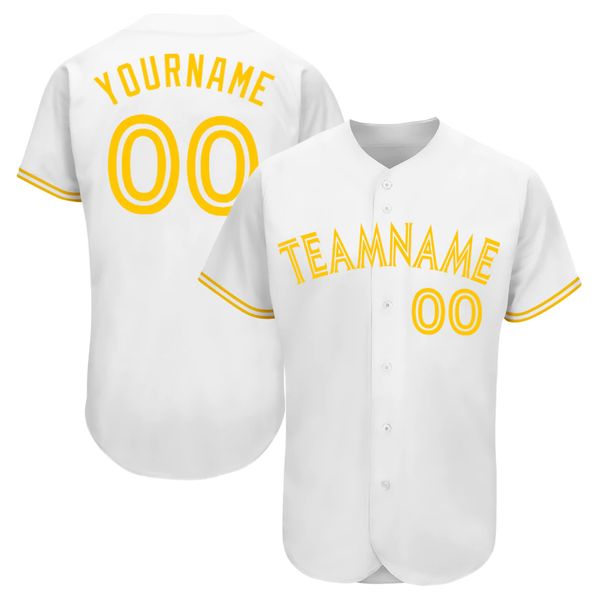

custom white white-gold authentic baseball jersey, Blue;black