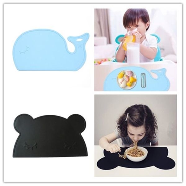 

cartoon waterproof silicone placemat baby dinning table pads quality silica gel kids tableware mat large size bpa lj201221