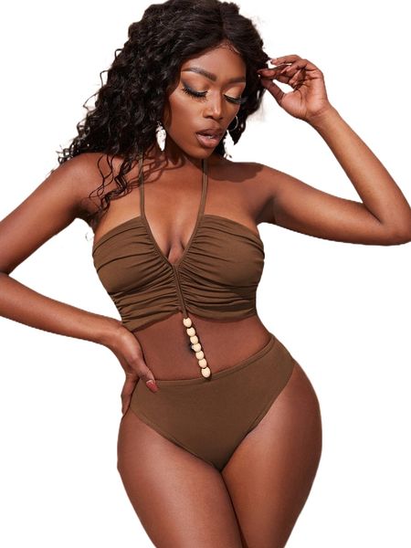 

sxy ruched bust backless bodysuit v39l#, White