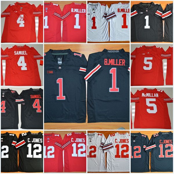 2022 NCAA Custom Ohio State Buckeyes genähtes Fußballtrikot 86 Dre'mont Jones Jerseys 8 Kendall Sheffield 59 Isaiah Prince 91 DRER CHRISMAN 72 Tommy Togiai Jersey