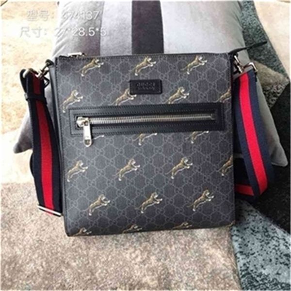 

designers original quality black leather ary tiger messenger bag luxury bags