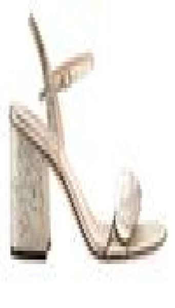 

2019 designer high heeled sandals coarse heel leather classic woman shoes metal buckle for parties and banquets sandals large, Black