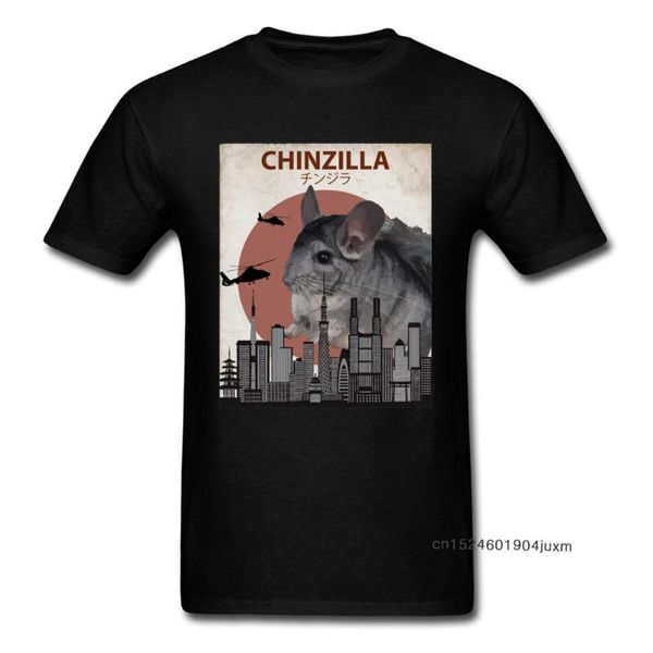 T-shirt da uomo 1988 T-shirt da uomo Chinzilla Chinchilla Monster Tshirt Destroy The World Rat Black T-shirt Fantastici vestiti regalo di compleanno