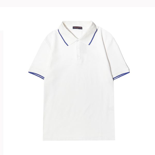 

men's polo shirt designer 2022 fashion lapel t shirts casual business golf summer embroidered high street trend white black m-xxl