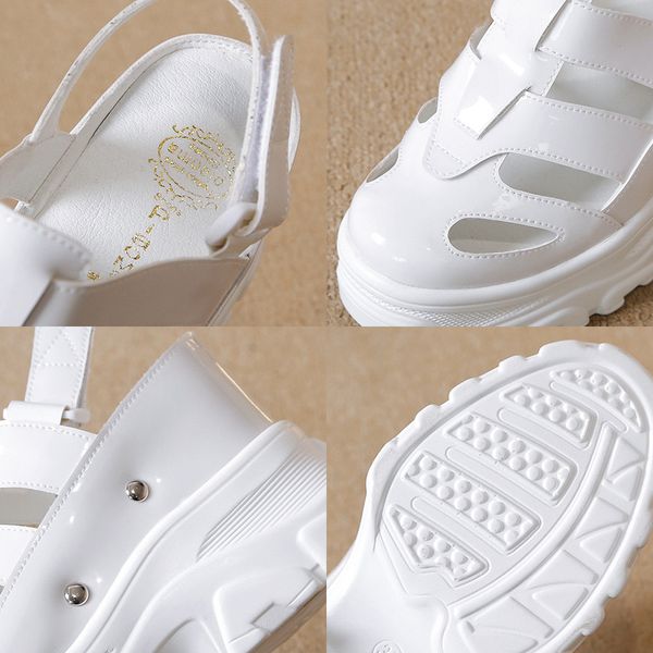 

2022 new platform sandals wedge slides high heel gladiator rome women summer shoes beach shoes sandalia plataforma, Black;yellow